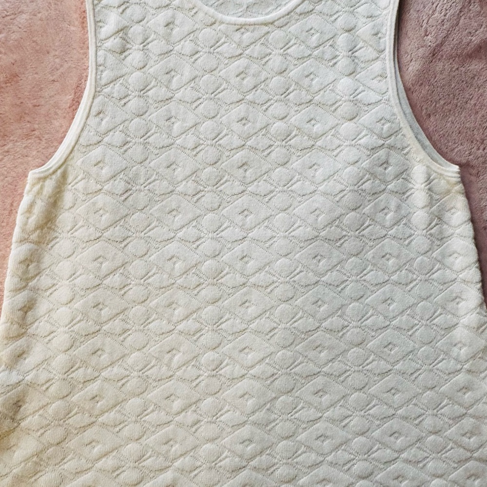 Stefanel Cream Textured Tank Top